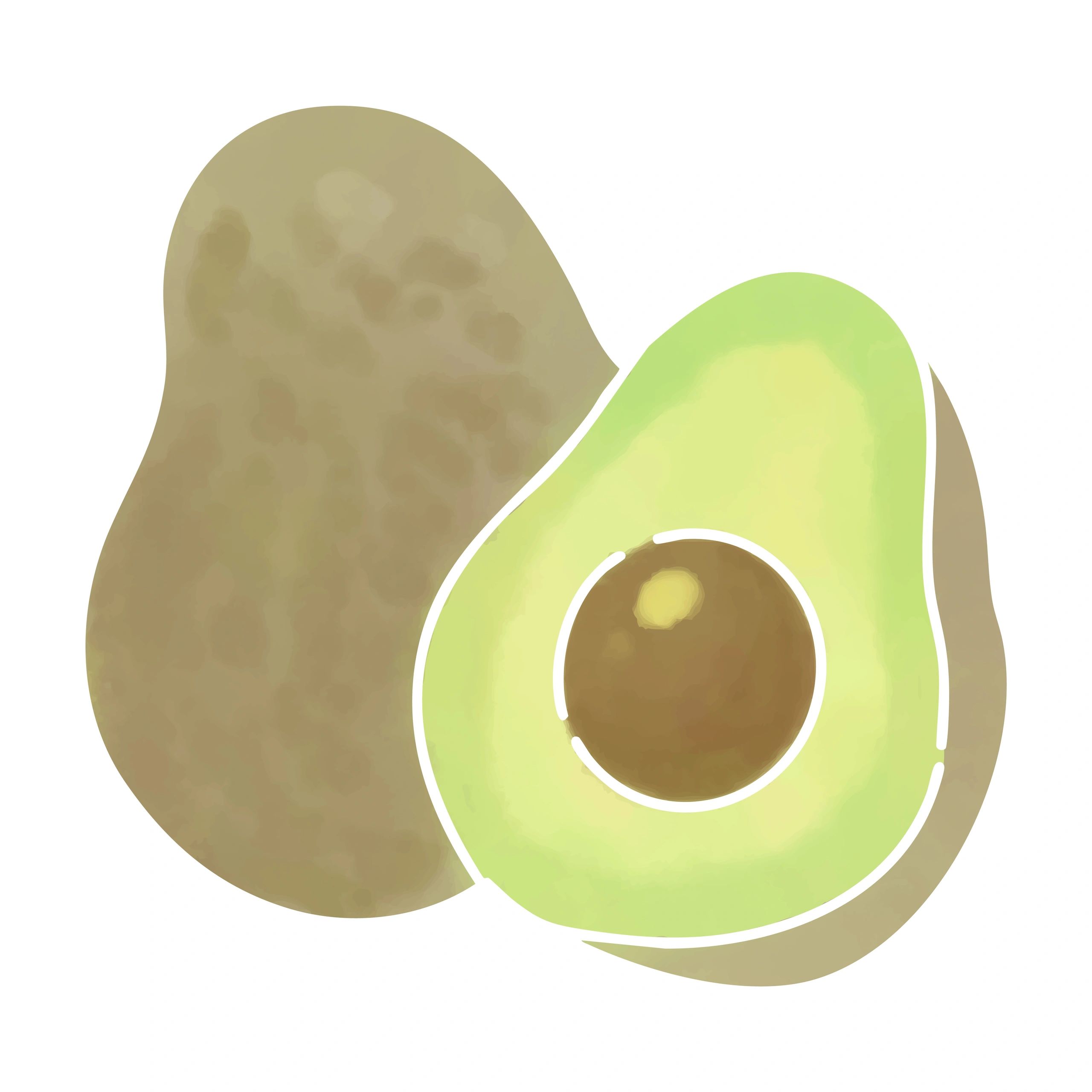 Paper Avocado avocado mascot illustration on a light background